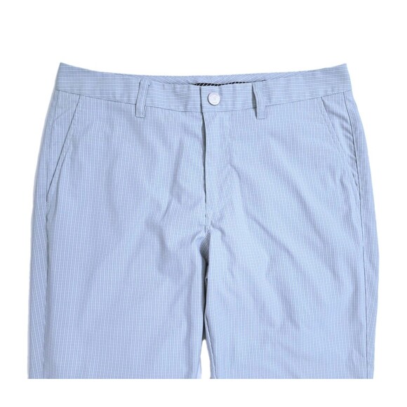 Bonobos Golf Pants Men’s 33x32 Blue Gray Check Slim Fit Performance Dress - Picture 1 of 10